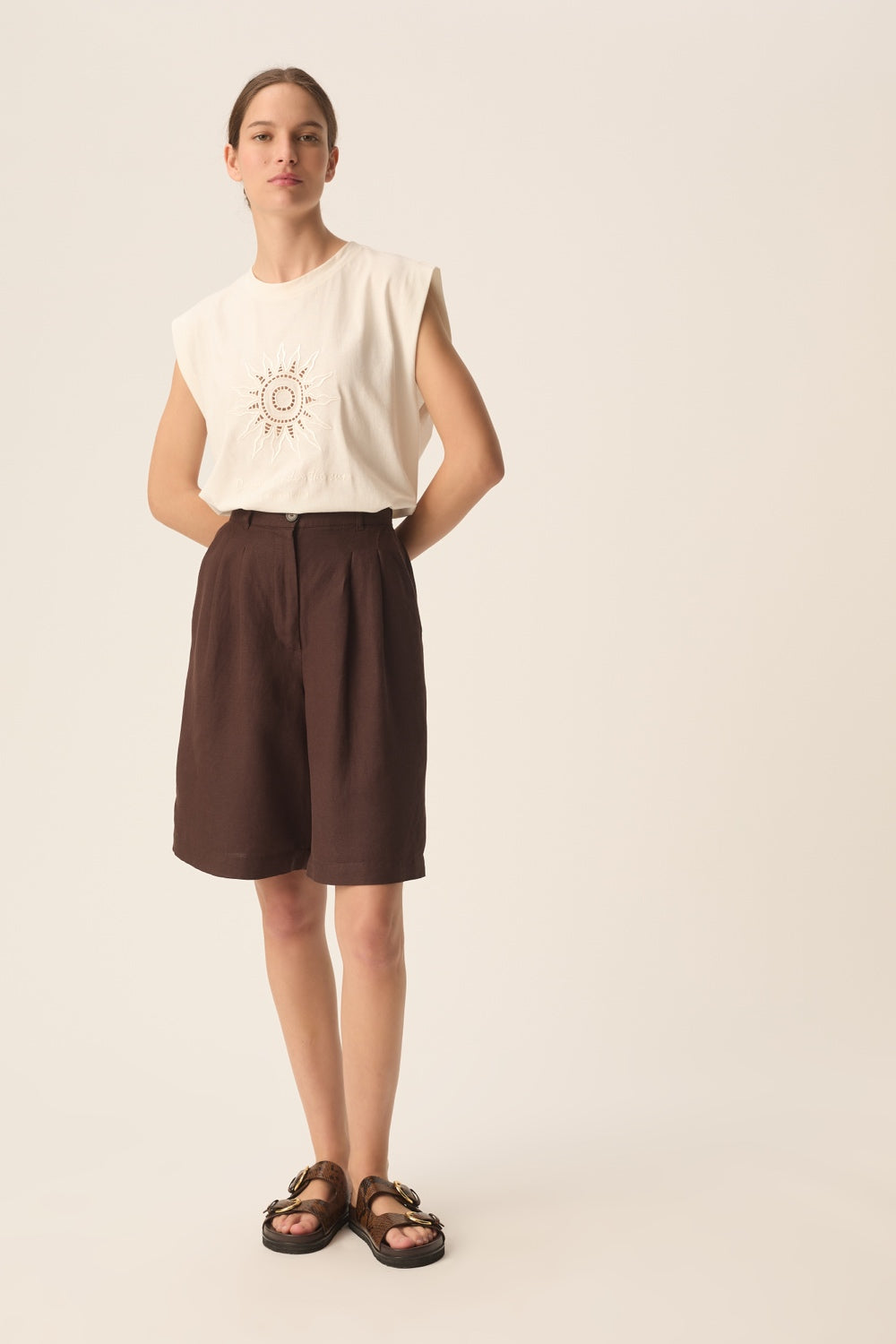 Des Petits Hauts Tahiniri Shorts Terre-Shorts-West of Woodward Boutique-Vancouver-Canada