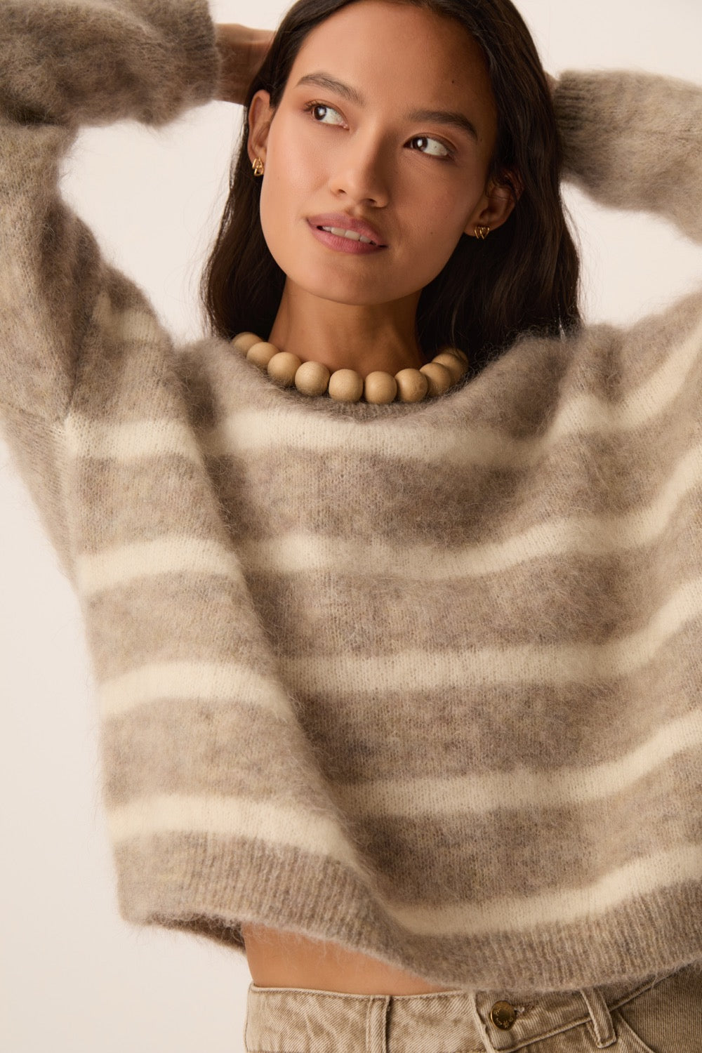 Des Petits Hauts Aleo Sweater Galet Creme