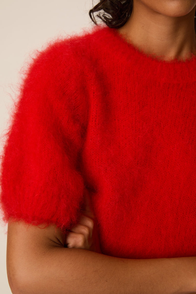 Des Petits Hauts Alexa Sweater Rouge-Sweaters-West of Woodward Boutique-Vancouver-Canada