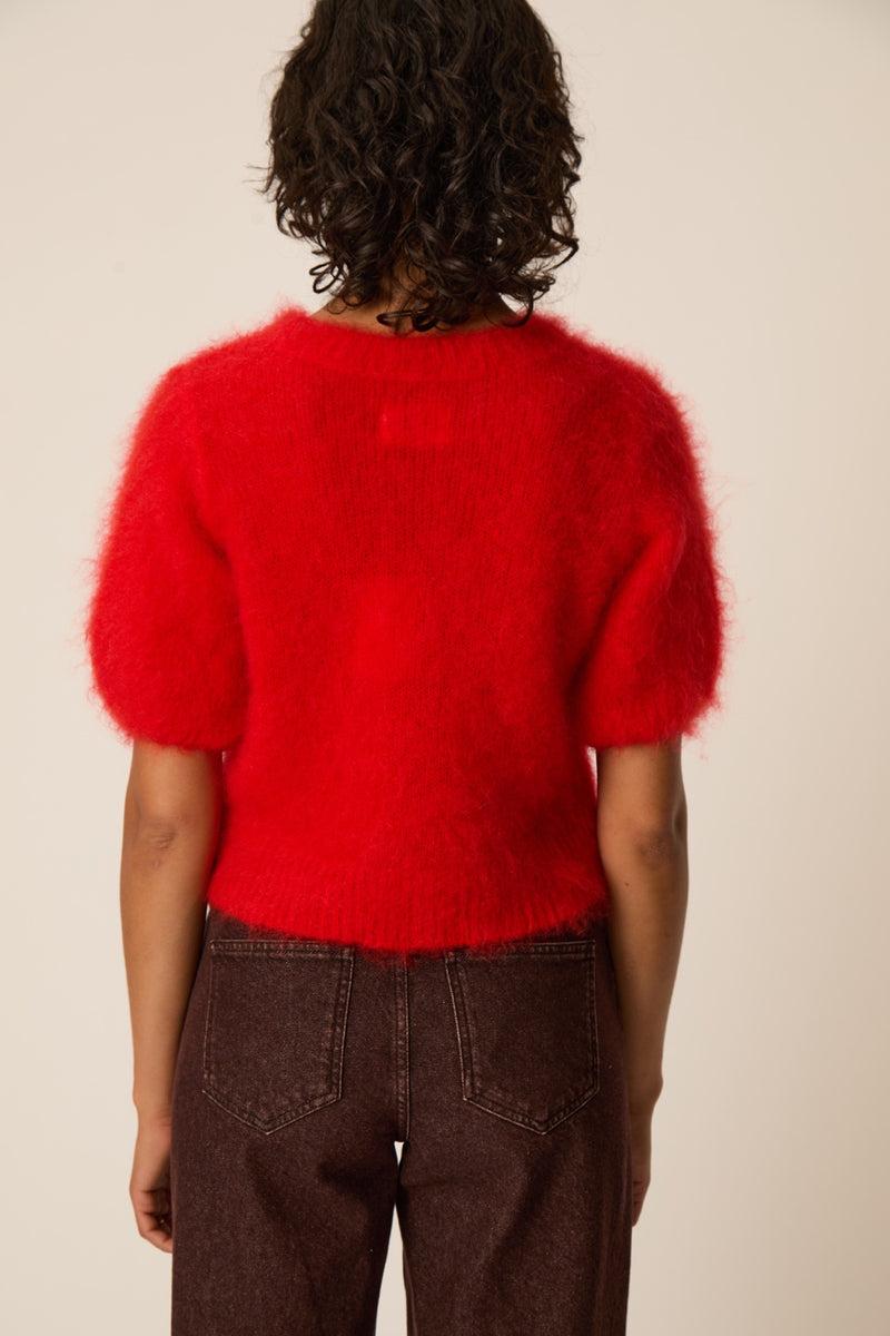 Des Petits Hauts Alexa Sweater Rouge-Sweaters-West of Woodward Boutique-Vancouver-Canada