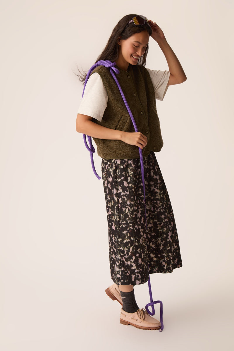 Des Petits Hauts Zlata Sweater Vest Forest-Sweaters-West of Woodward Boutique-Vancouver-Canada
