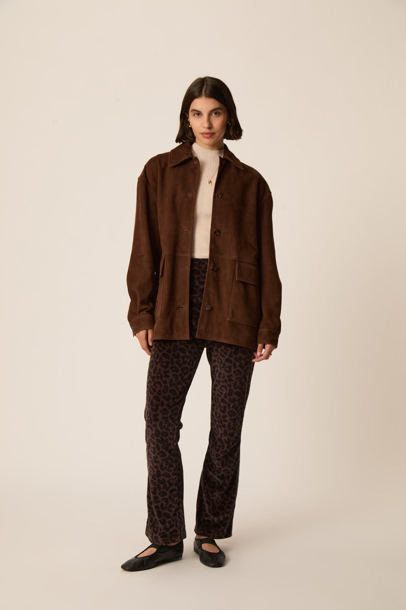 Des Petits Hauts Tiva Suede Jacket Ourson-Jackets-West of Woodward Boutique-Vancouver-Canada
