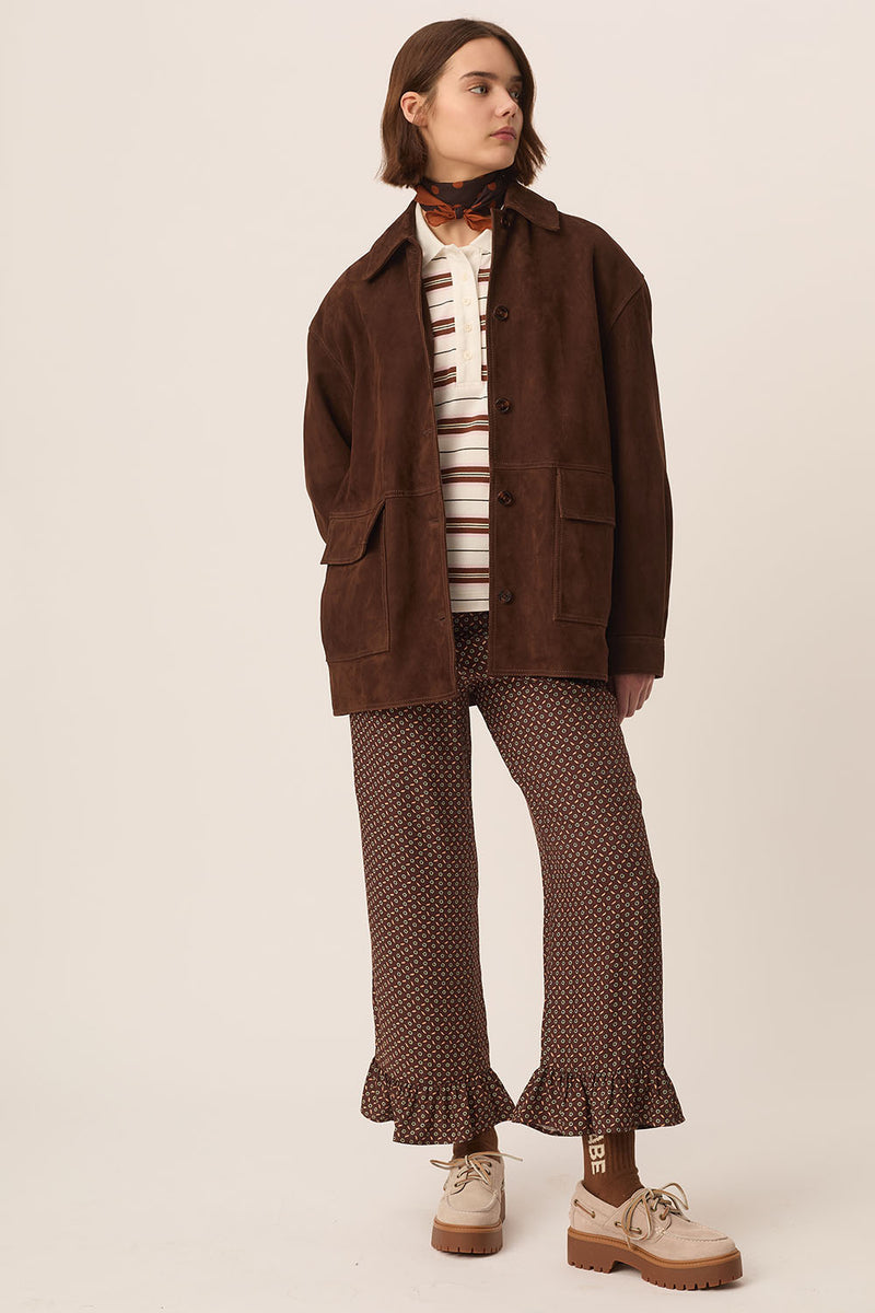 Des Petits Hauts Tiva Suede Jacket Ourson-Jackets-West of Woodward Boutique-Vancouver-Canada