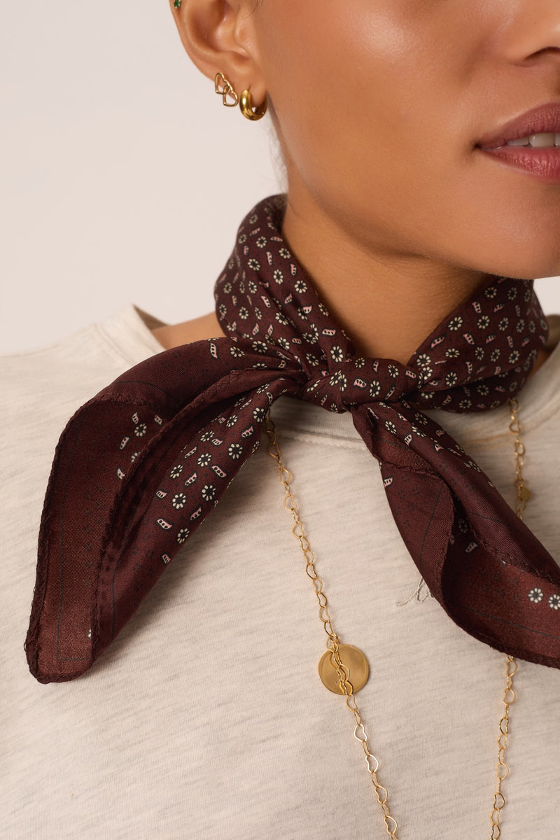 Des Petits Hauts Natou Scarf Cravate Choco