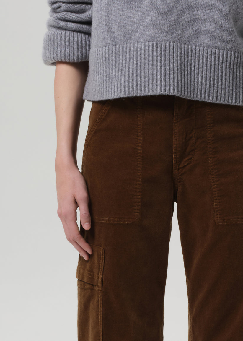 COH Marcelle Low Slung Cargo Pant Corduroy Manuka-Pants-West of Woodward Boutique-Vancouver-Canada