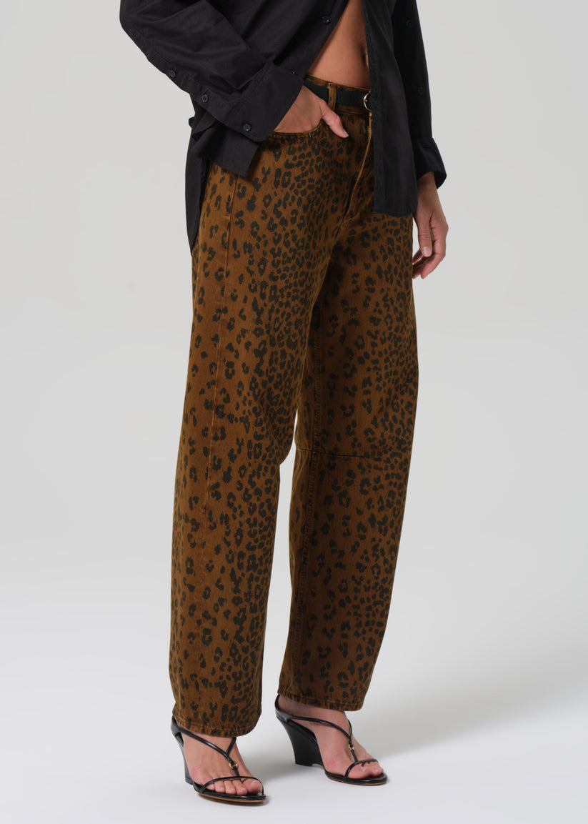 COH Miro Long Denim Jeans Sepia Cheetah-Pants-West of Woodward Boutique-Vancouver-Canada