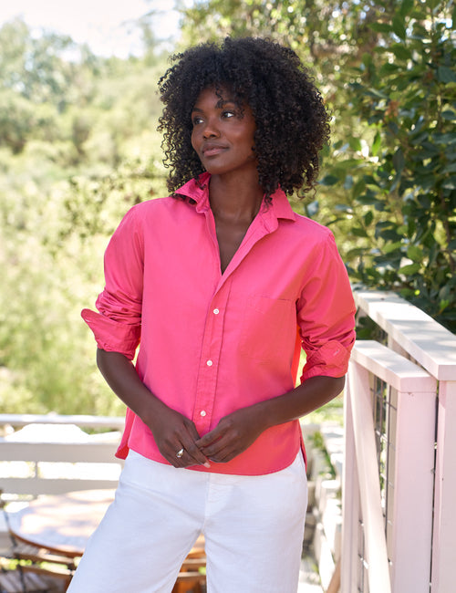 Frank & Eileen Silvio Button Up Shirt Magenta-Shirts-West of Woodward Boutique-Vancouver-Canada