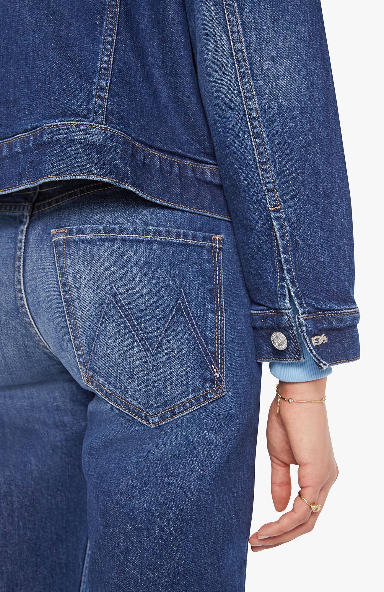 MOTHER Bruiser Denim Jacket Perfectly Imperfect-Jackets-West of Woodward Boutique-Vancouver-Canada