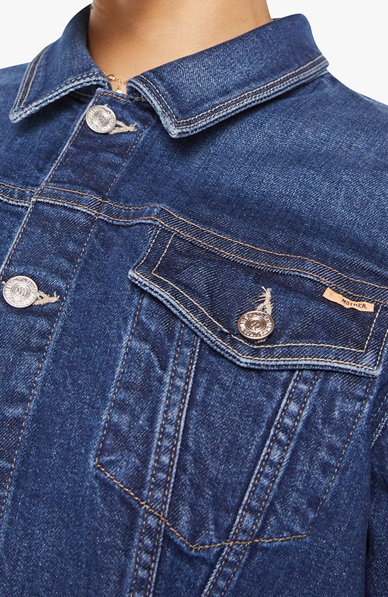MOTHER Bruiser Denim Jacket Perfectly Imperfect-Jackets-West of Woodward Boutique-Vancouver-Canada