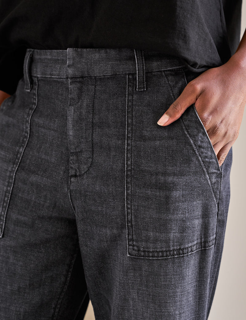 Frank &amp; Eileen Jameson Utility Jogger 1981 Washed Black-Pants-West of Woodward Boutique-Vancouver-Canada