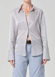 Citizens of Humanity Camilia Button Up Shirt Miranda Stripe-Shirts-West of Woodward Boutique-Vancouver-Canada