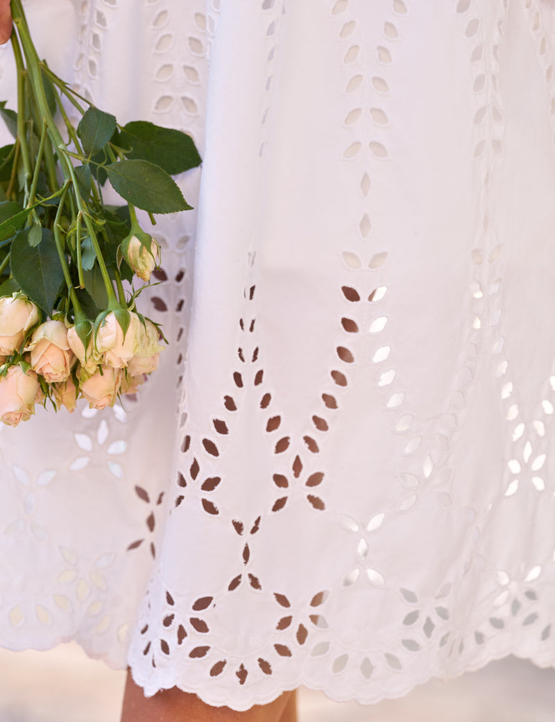 Frank &amp; Eileen Grace Midi Eyelet Dress White Eyelet-Dresses-West of Woodward Boutique-Vancouver-Canada