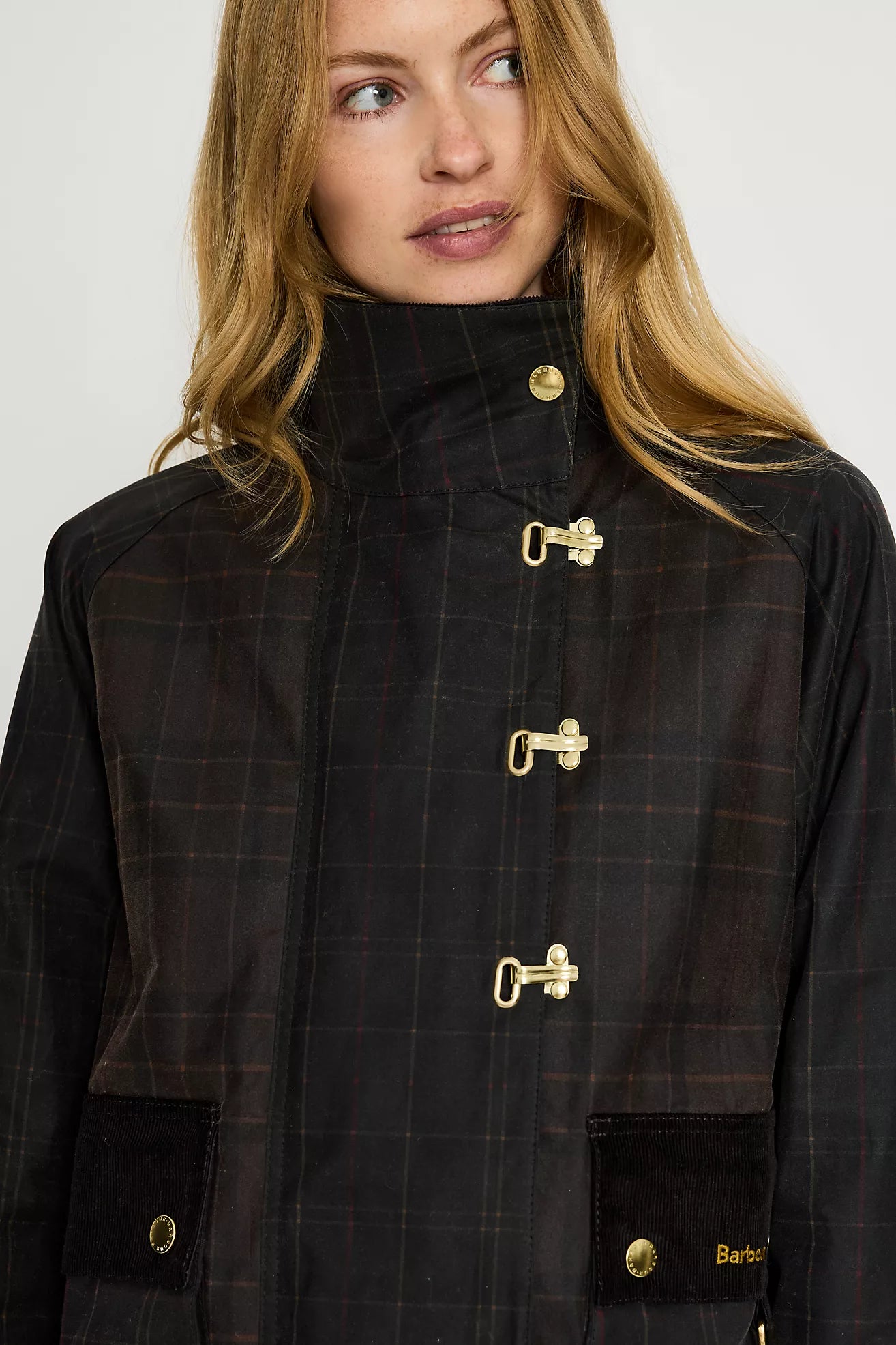 Barbour Hazelwood Wax Jacket Beech Fern Mixed Tartan-Coats-West of Woodward Boutique-Vancouver-Canada