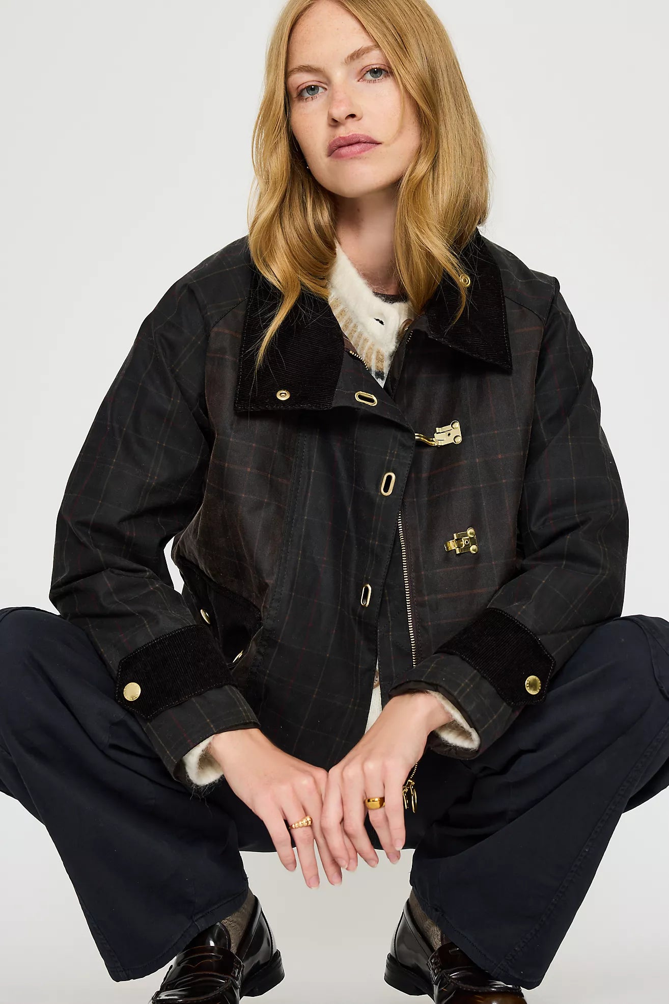 Barbour Hazelwood Wax Jacket Beech Fern Mixed Tartan-Coats-West of Woodward Boutique-Vancouver-Canada