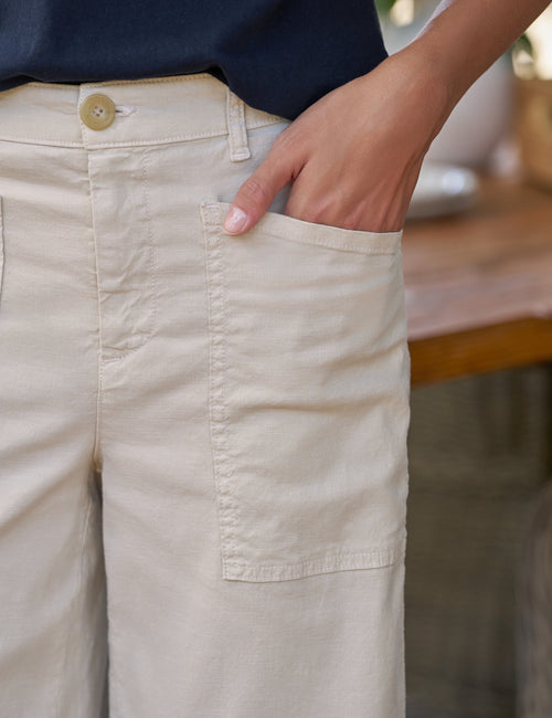 Frank &amp; Eileen Limerick Wrap Pocket Pant Cement-Pants-West of Woodward Boutique-Vancouver-Canada