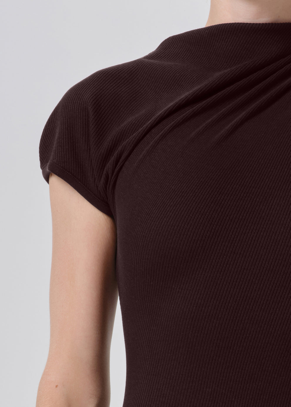 COH Kira Sculptural Dress Chocolate-Dresses-West of Woodward Boutique-Vancouver-Canada