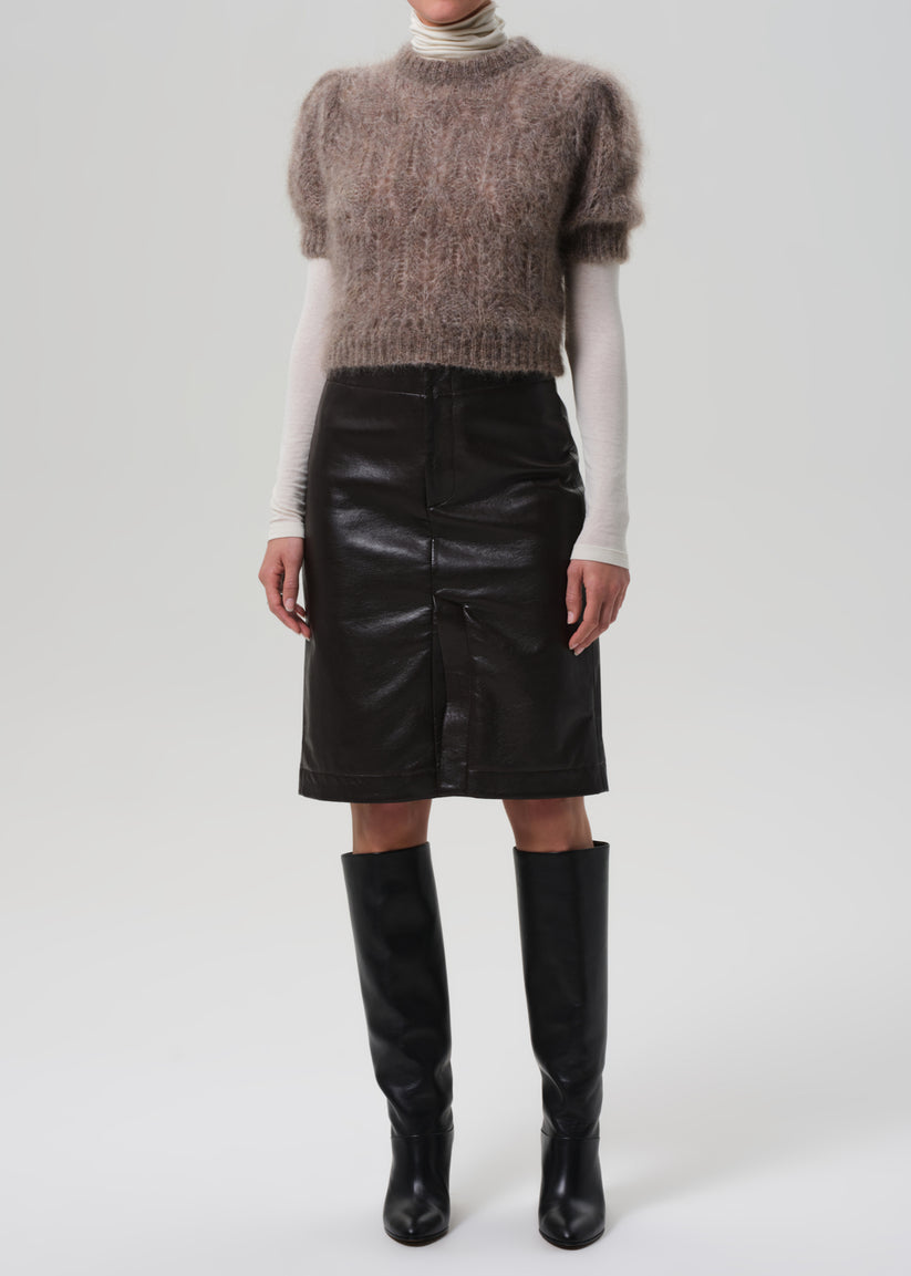 COH Odette Puff Sleeve Sweater Mushroom-Sweaters-West of Woodward Boutique-Vancouver-Canada