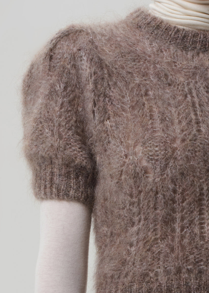 COH Odette Puff Sleeve Sweater Mushroom-Sweaters-West of Woodward Boutique-Vancouver-Canada