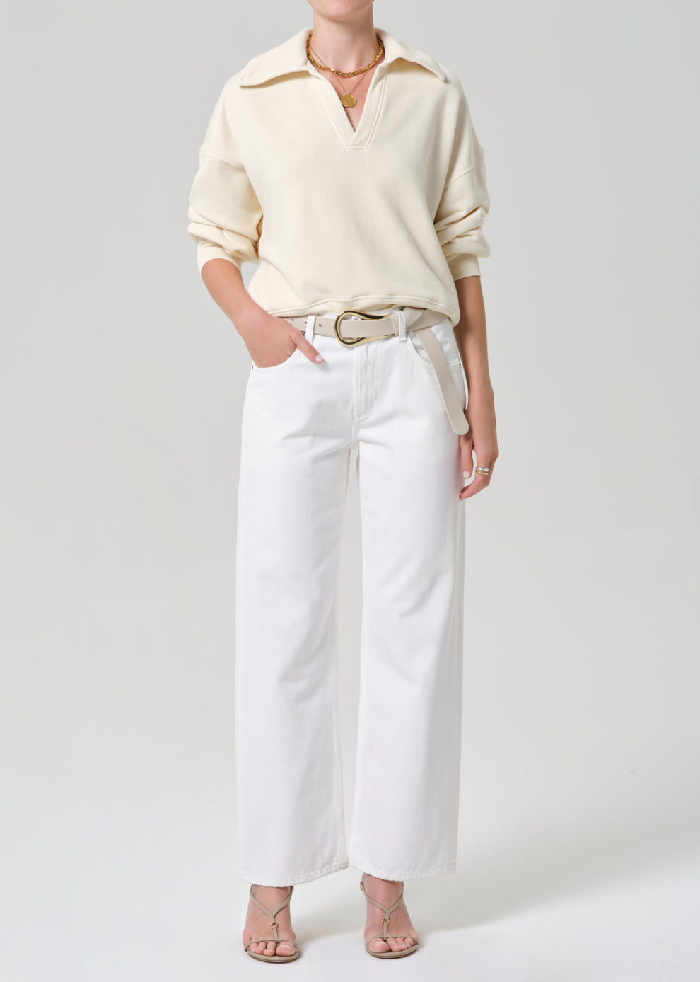 COH Trapeze Pullover Sweatshirt Cream-Sweatshirts-West of Woodward Boutique-Vancouver-Canada
