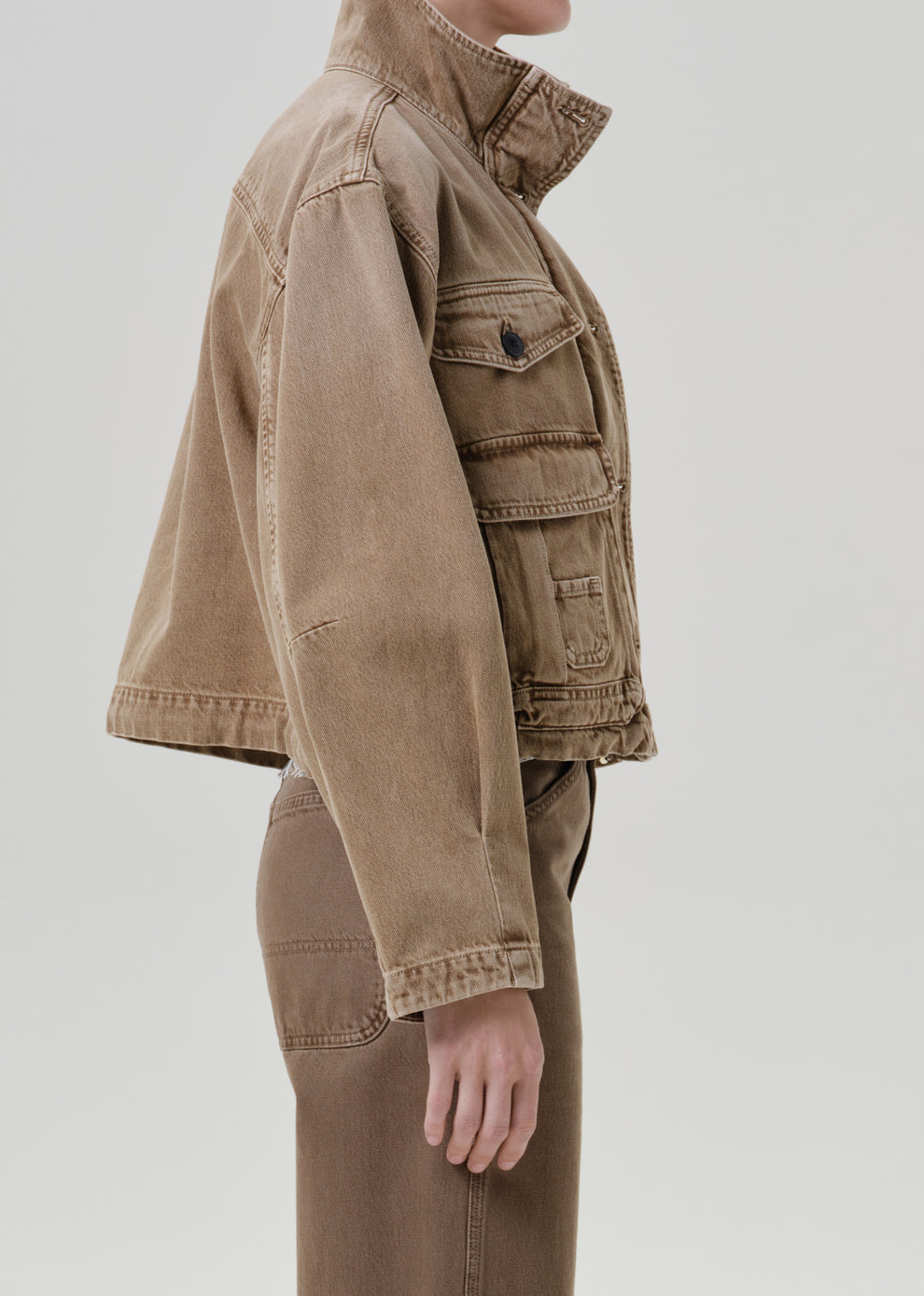 Citizens of Humanity Funnel Collar Barn Jacket Tan-Jackets-West of Woodward Boutique-Vancouver-Canada