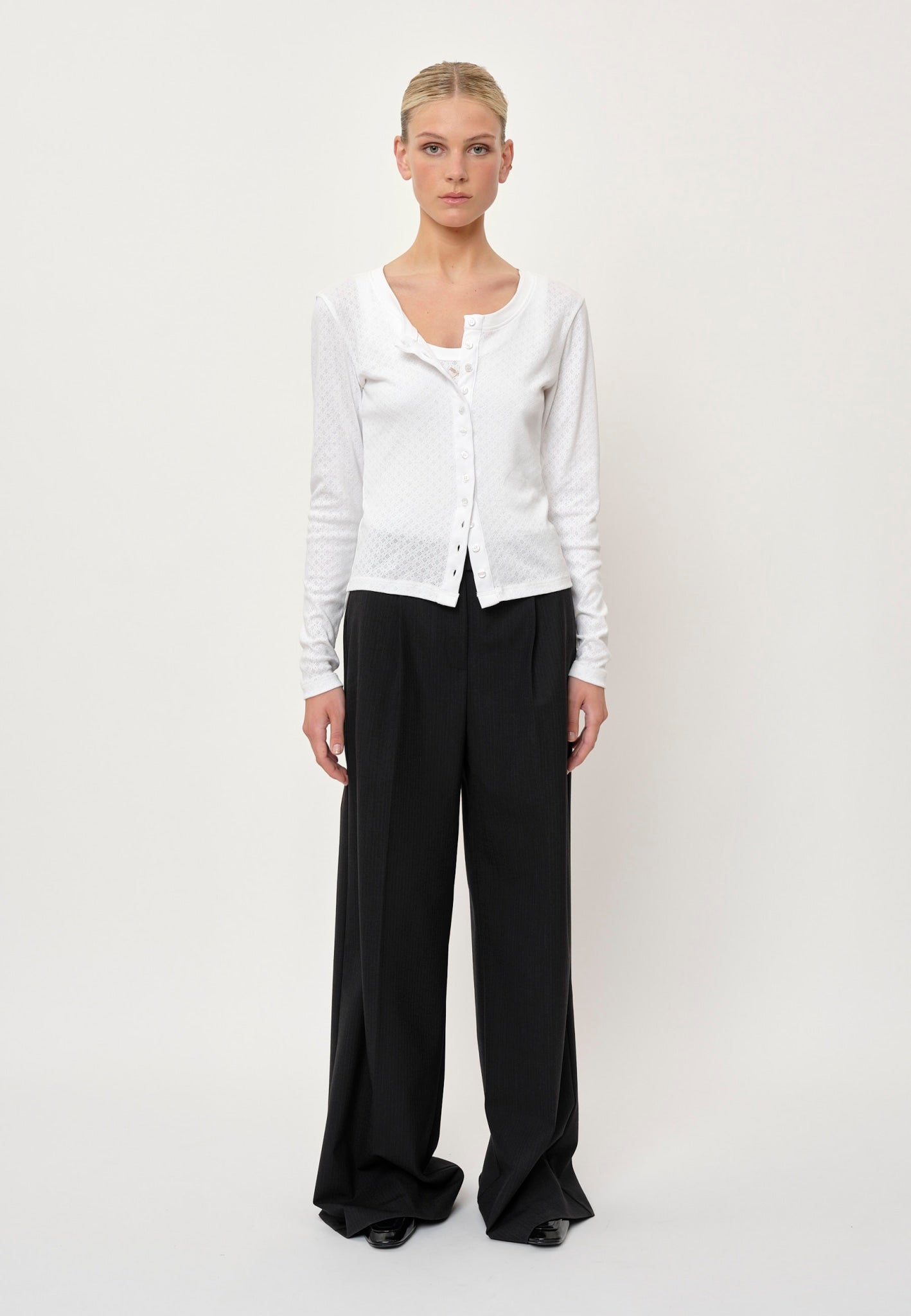 Herskind Dylan Cardigan Off White-T-Shirts-West of Woodward Boutique-Vancouver-Canada