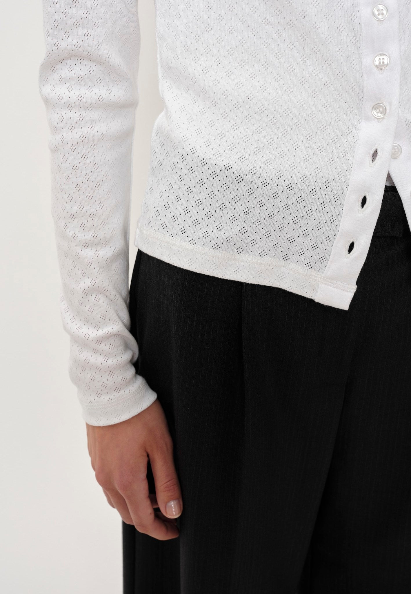 Herskind Dylan Cardigan Off White-T-Shirts-West of Woodward Boutique-Vancouver-Canada