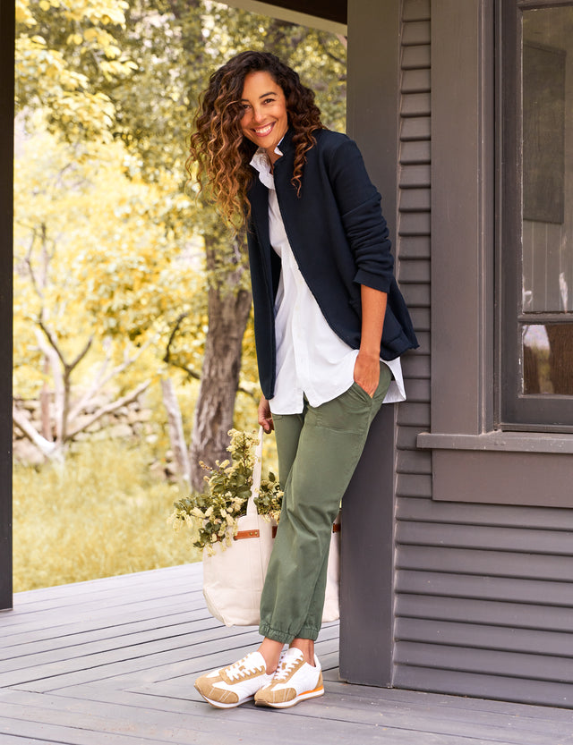 Frank and Eileen Foxrock Italian Utility Jogger Army-Pants-West of Woodward Boutique-Vancouver-Canada