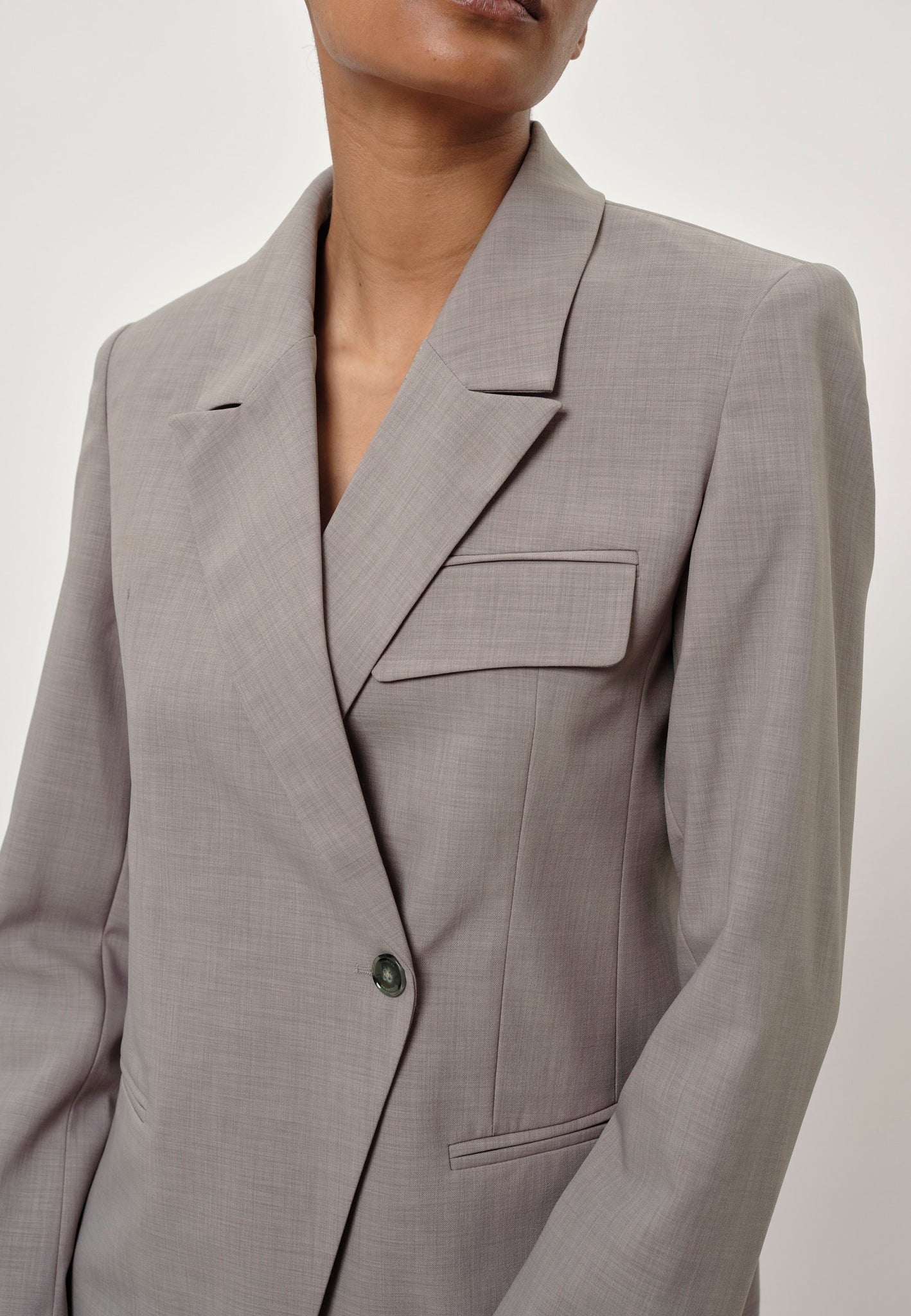 Herskind Oprah Blazer Grey-Jackets-West of Woodward Boutique-Vancouver-Canada