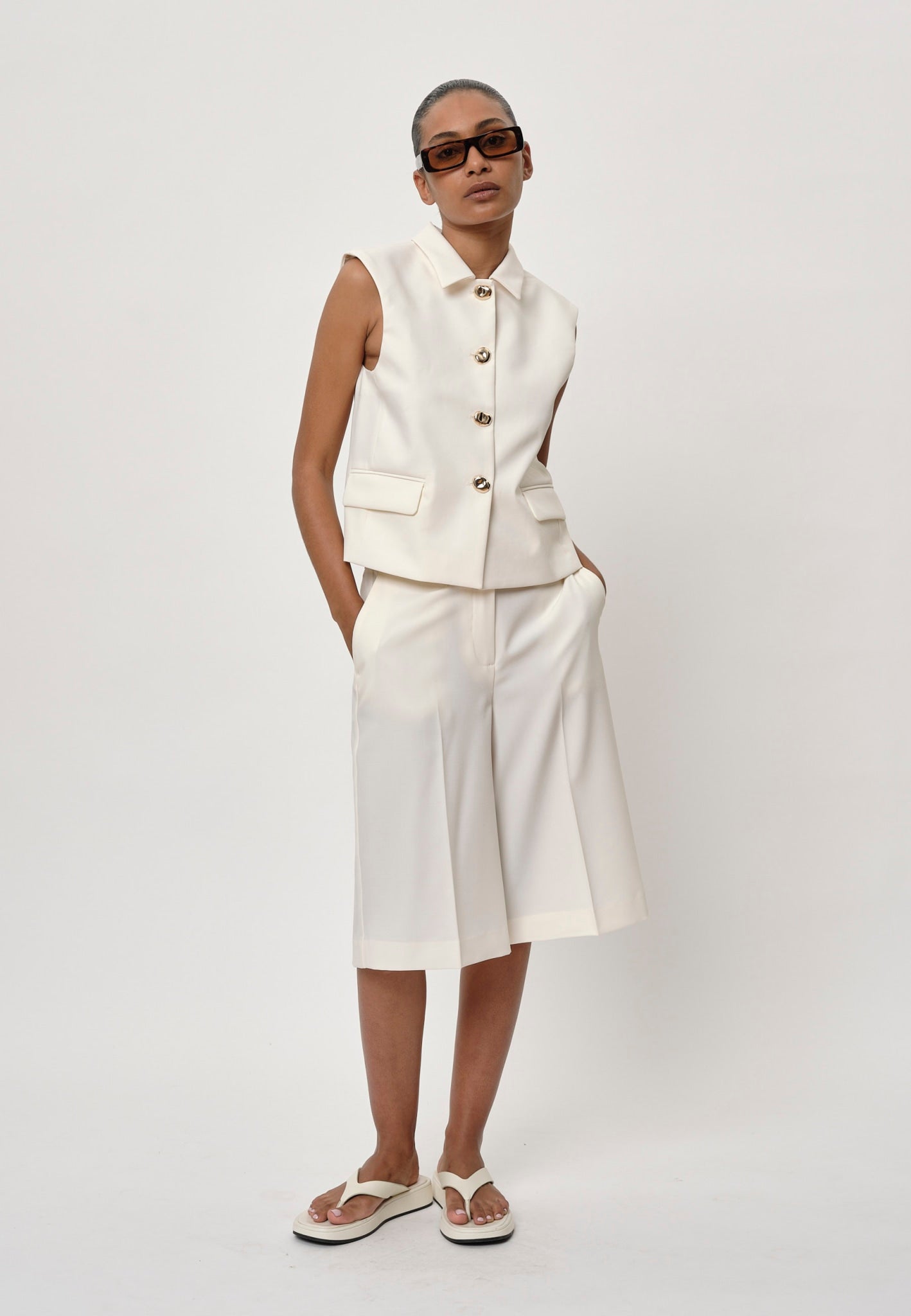 Herskind Brian Vest Off White-Shirts-West of Woodward Boutique-Vancouver-Canada