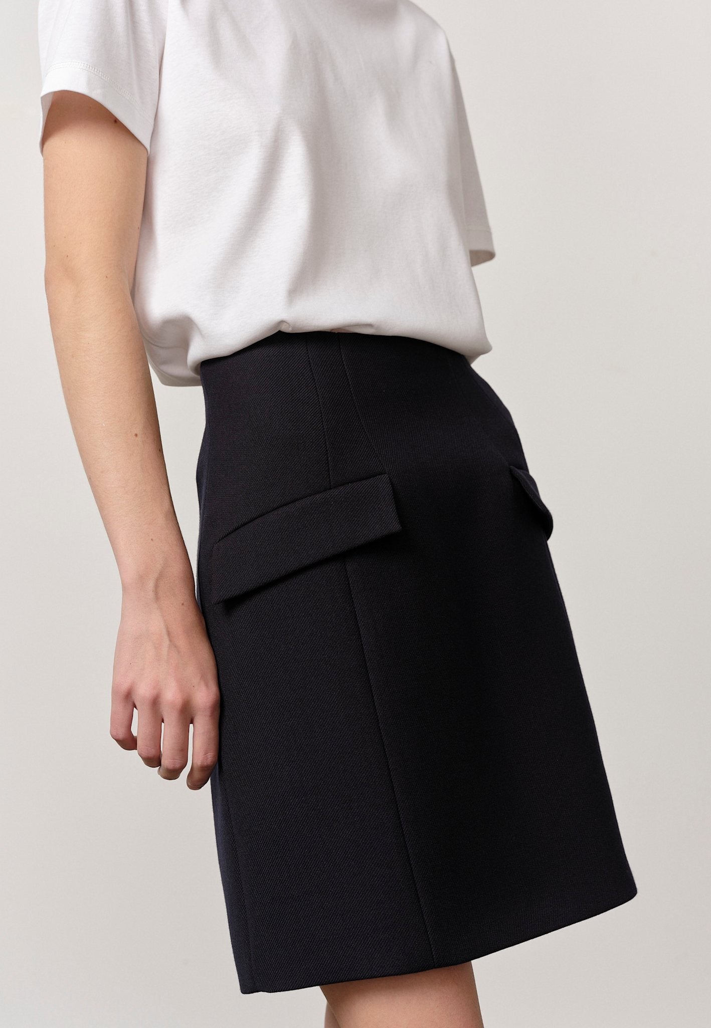 Herskind Benjamin Skirt Navy-Dresses-West of Woodward Boutique-Vancouver-Canada