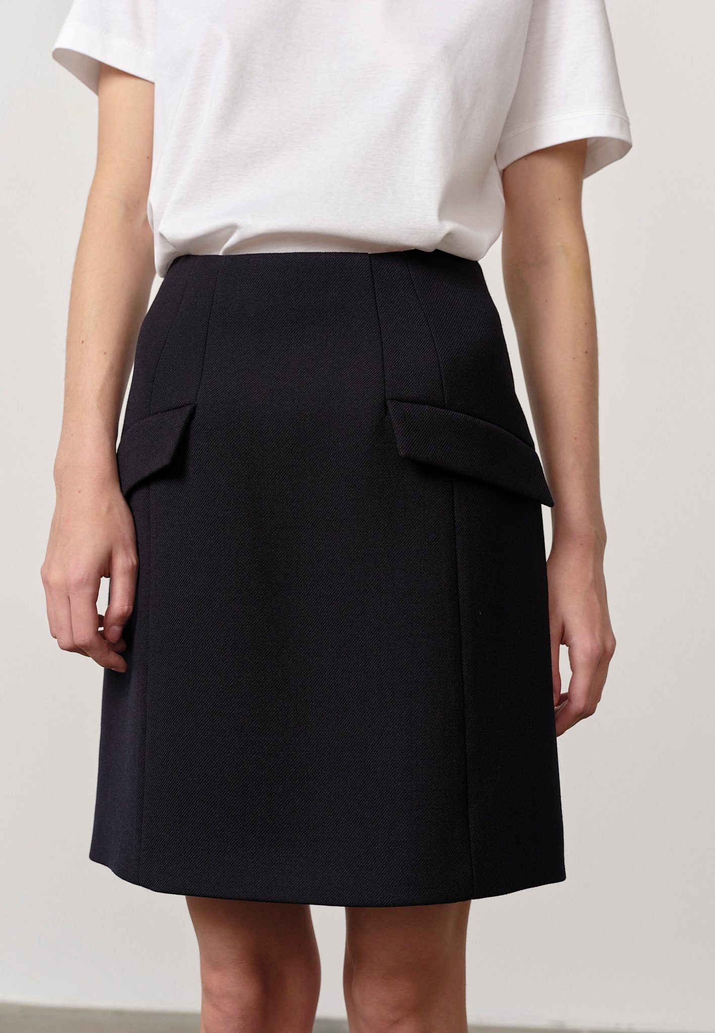 Herskind Benjamin Skirt Navy-Dresses-West of Woodward Boutique-Vancouver-Canada