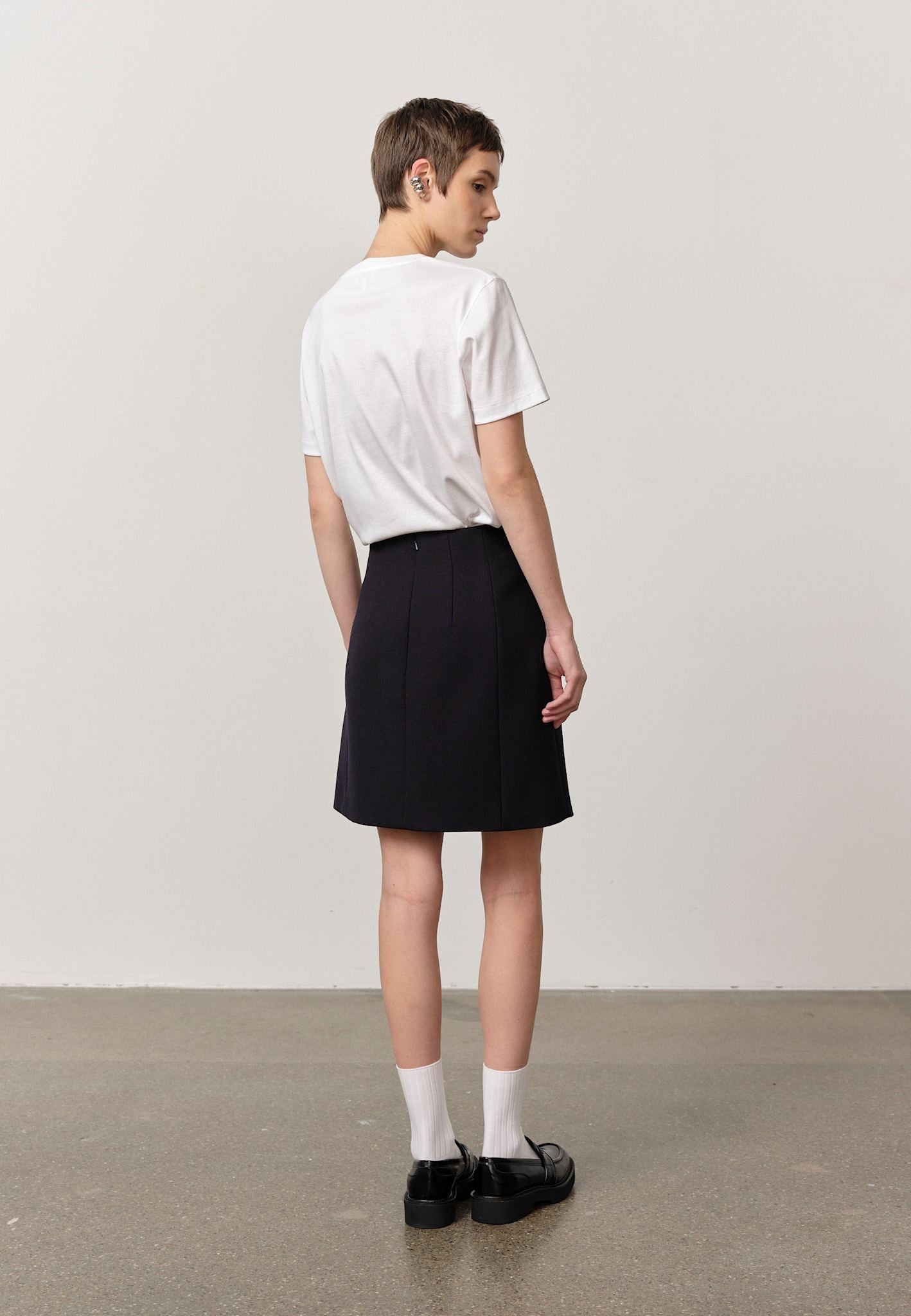 Herskind Benjamin Skirt Navy-Dresses-West of Woodward Boutique-Vancouver-Canada