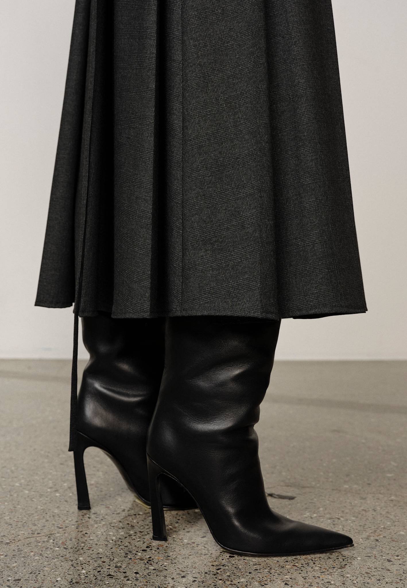 Herskind Richard Skirt Checks Grey-Dresses-West of Woodward Boutique-Vancouver-Canada