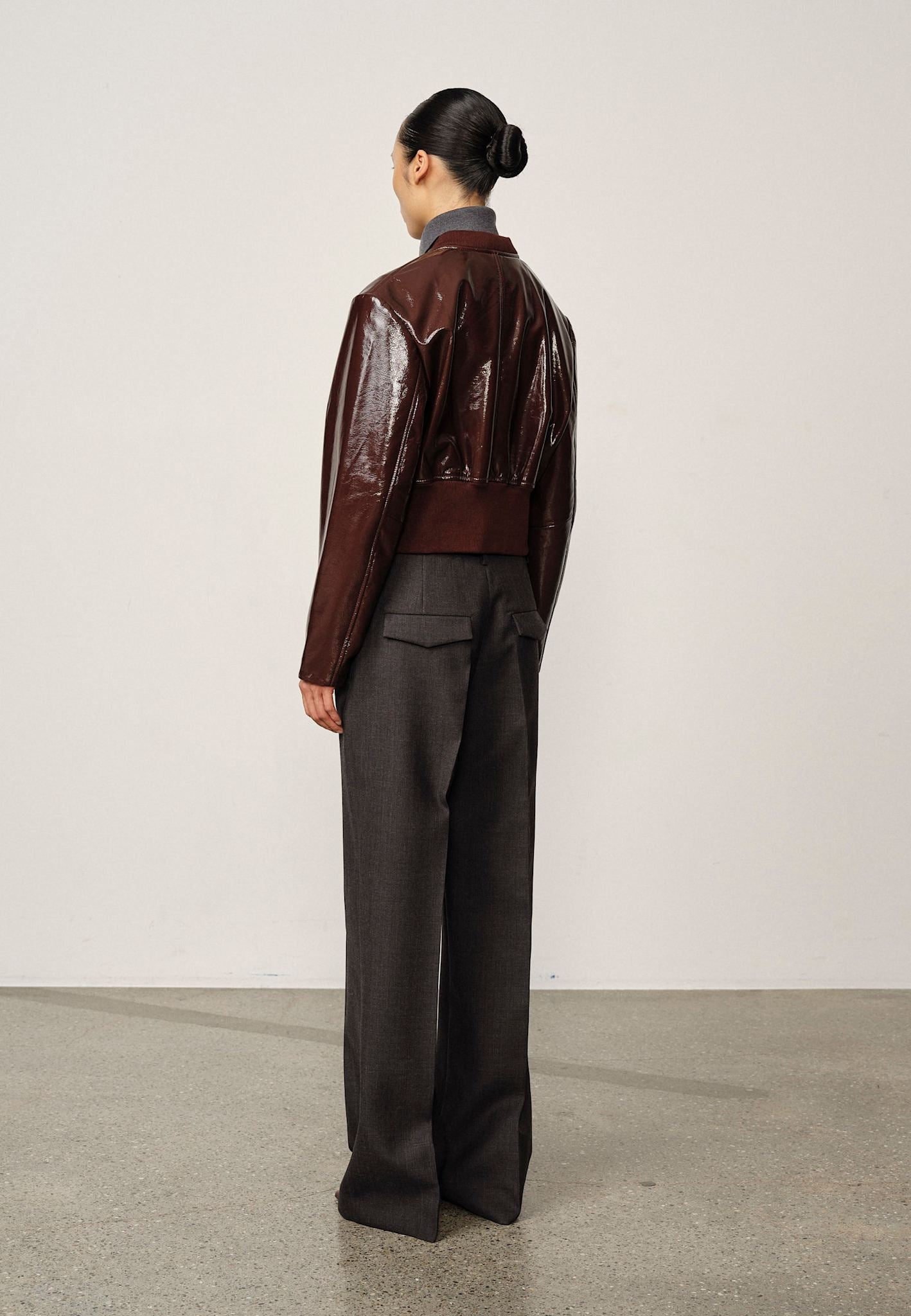 Herskind Herry Leather Bomber Jacket Mahogany-Jackets-West of Woodward Boutique-Vancouver-Canada