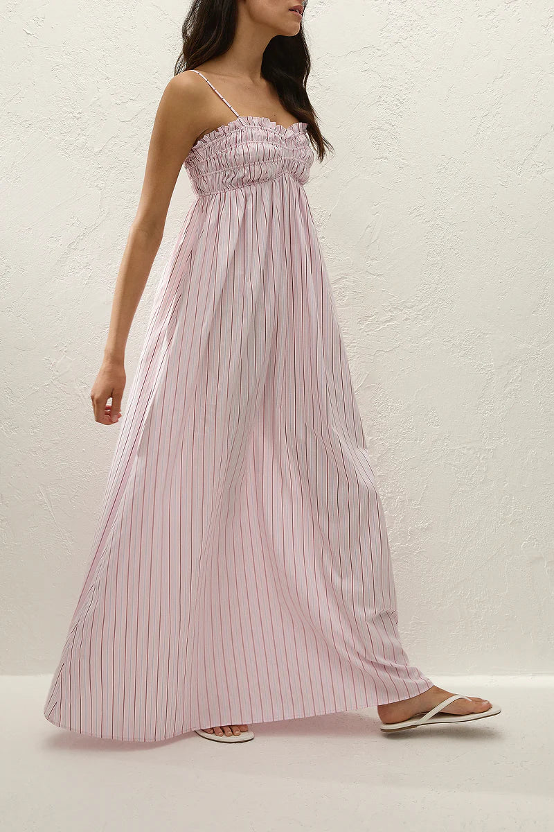 Faithfull Presa Maxi Dress Fiori Stripe Palazzo-Dresses-West of Woodward Boutique-Vancouver-Canada