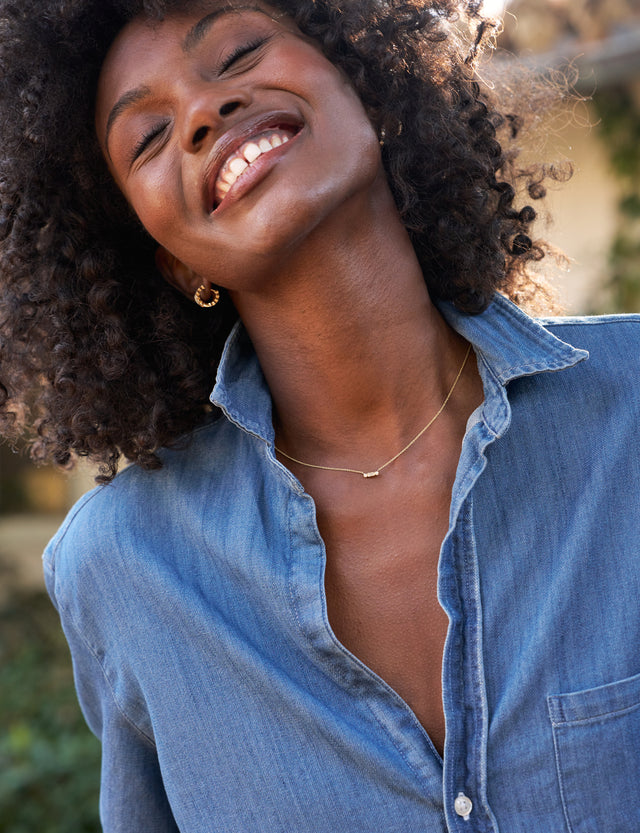 Frank & Eileen Eileen Button Up Vintage Stonewashed Indigo