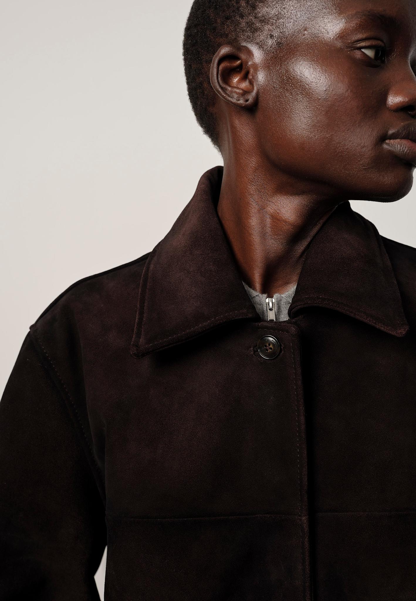 Herskind Manon Suede Jacket Coffee Brown-Jackets-West of Woodward Boutique-Vancouver-Canada