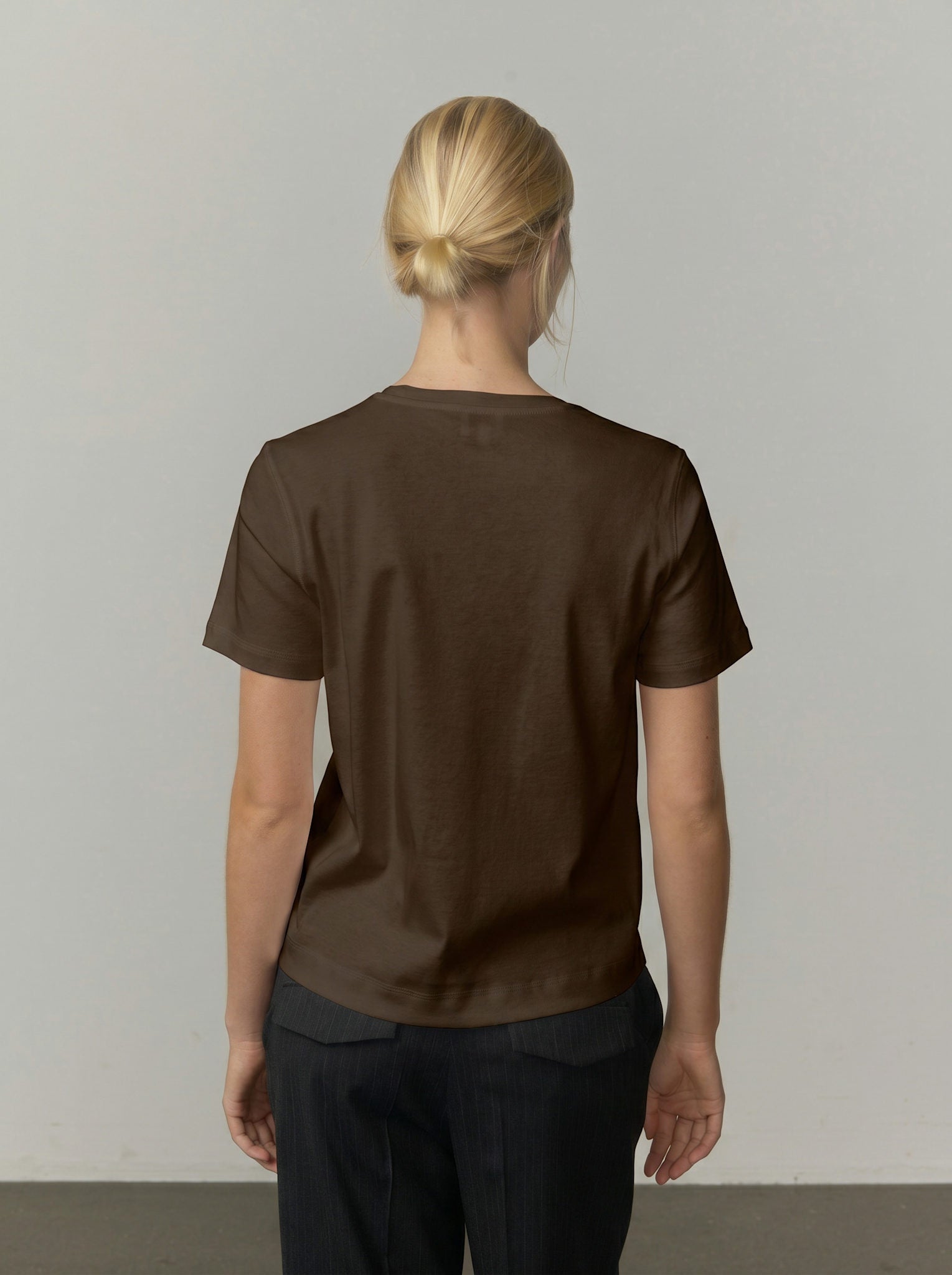 Herskind Ditlev T-shirt Dark Brown-T-Shirts-West of Woodward Boutique-Vancouver-Canada