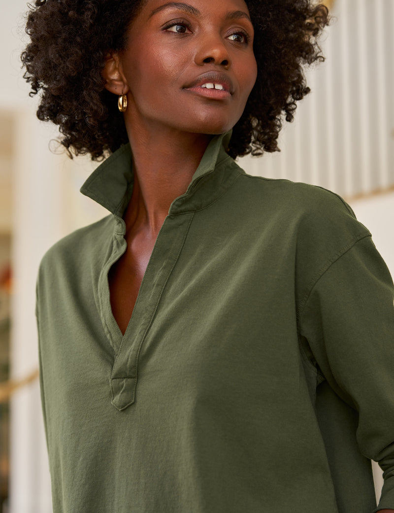 Frank &amp; Eileen Patrick Popover Henley Heritage Jersey Caper-T-Shirts-West of Woodward Boutique-Vancouver-Canada