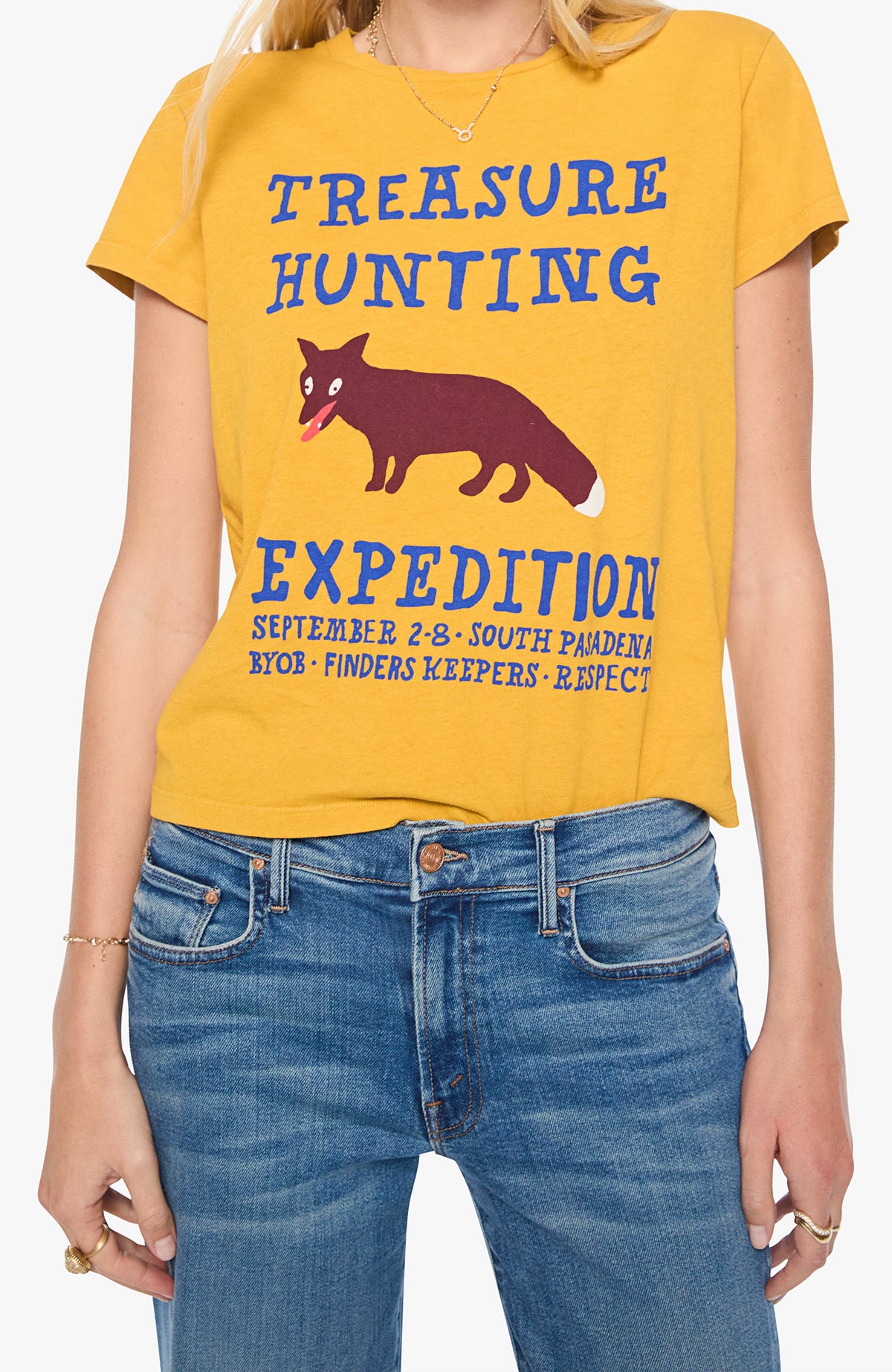 MOTHER Boxy Goodie Goodie Tee Treasure Hunting-T-Shirts-West of Woodward Boutique-Vancouver-Canada