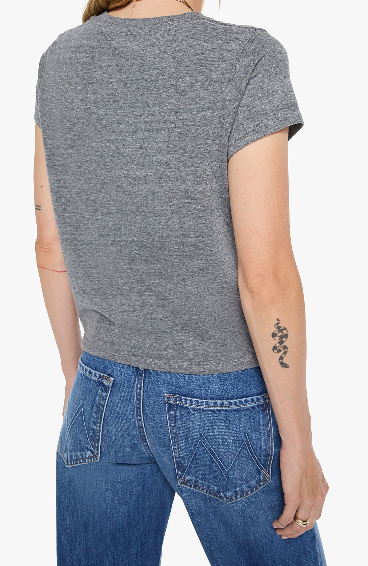 MOTHER Lil Goodie Goodie Tee Heather Grey-T-Shirts-West of Woodward Boutique-Vancouver-Canada