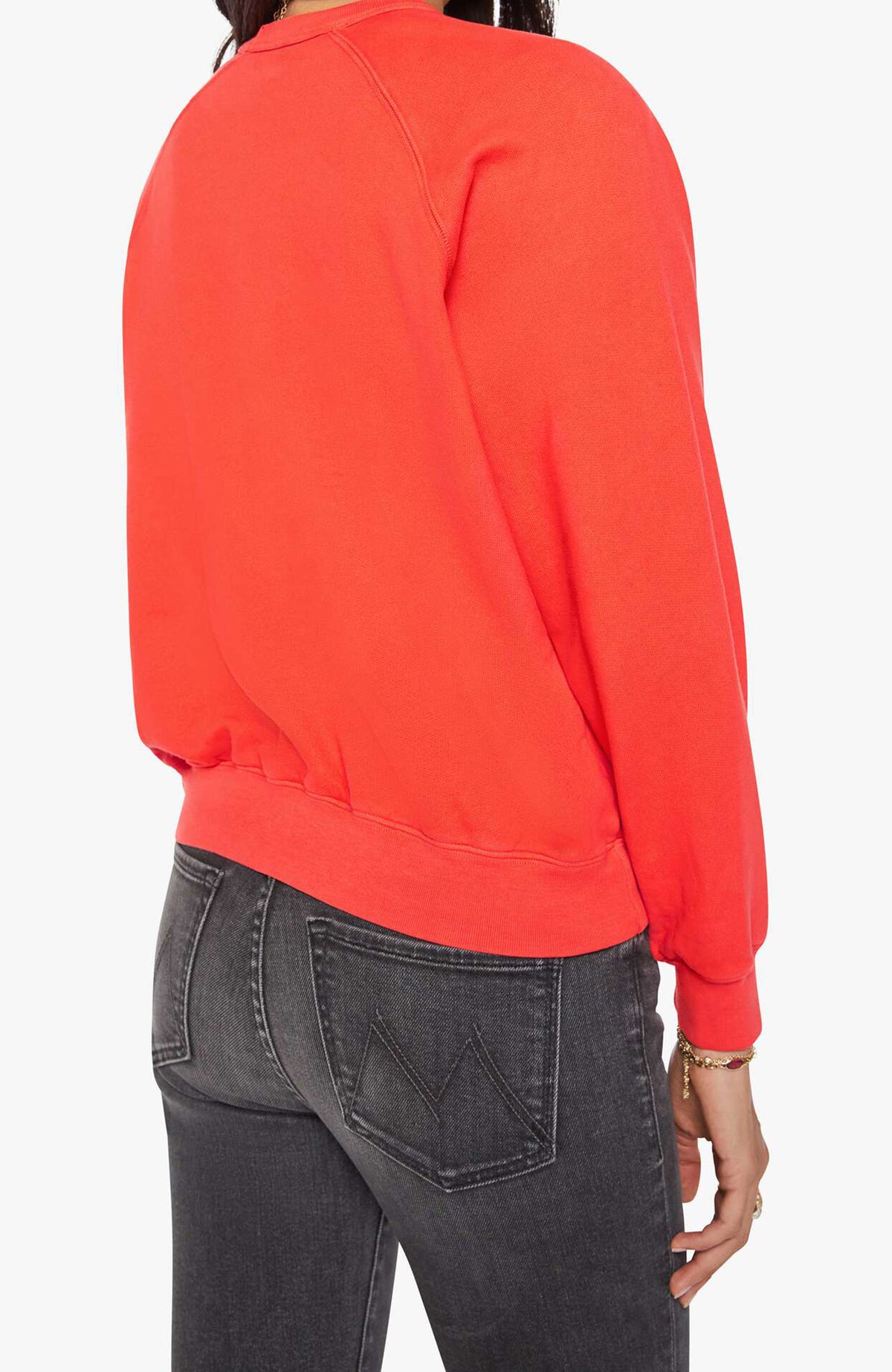 MOTHER Biggie Concert Sweatshirt Mandarin Red-Sweatshirts-West of Woodward Boutique-Vancouver-Canada