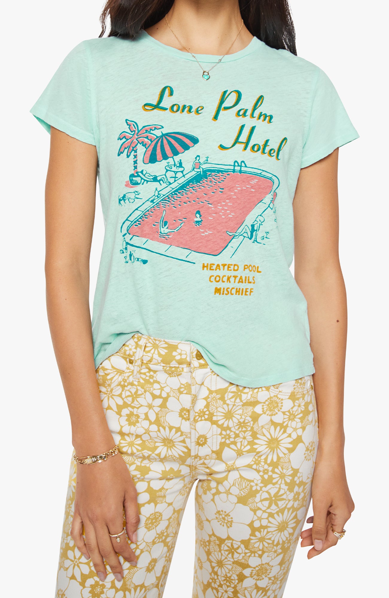 MOTHER Lil Sinful Lone Palm Tee-T-Shirts-West of Woodward Boutique-Vancouver-Canada
