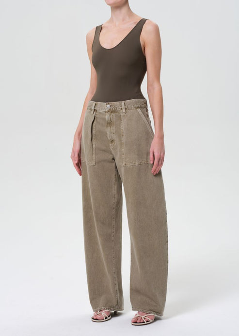 Agolde Tora Bodysuit Grove-T-Shirts-West of Woodward Boutique-Vancouver-Canada