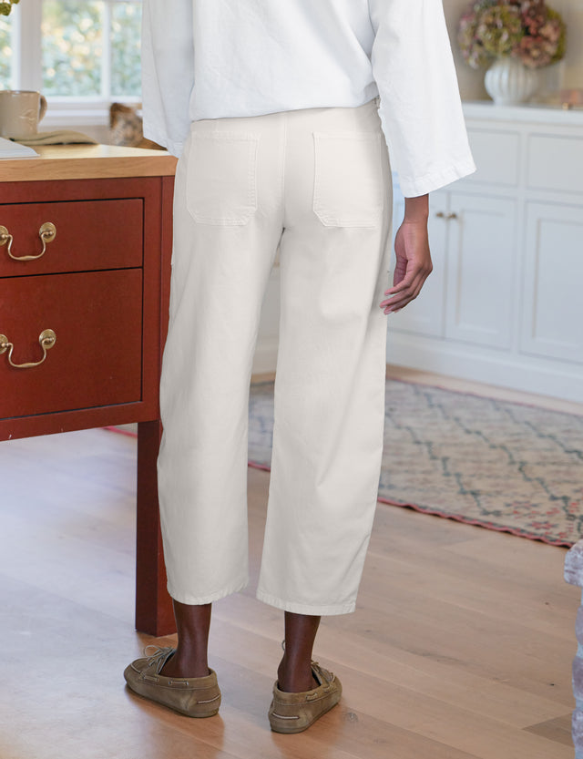 Frank &amp; Eileen Bray Twill Barrel Pant Chalk-Pants-West of Woodward Boutique-Vancouver-Canada