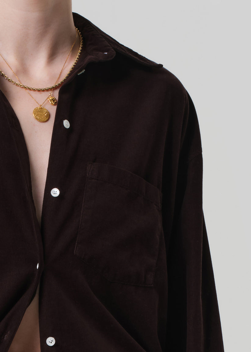 COH Kayla Button Up Shirt Corduroy Barrister-Shirts-West of Woodward Boutique-Vancouver-Canada
