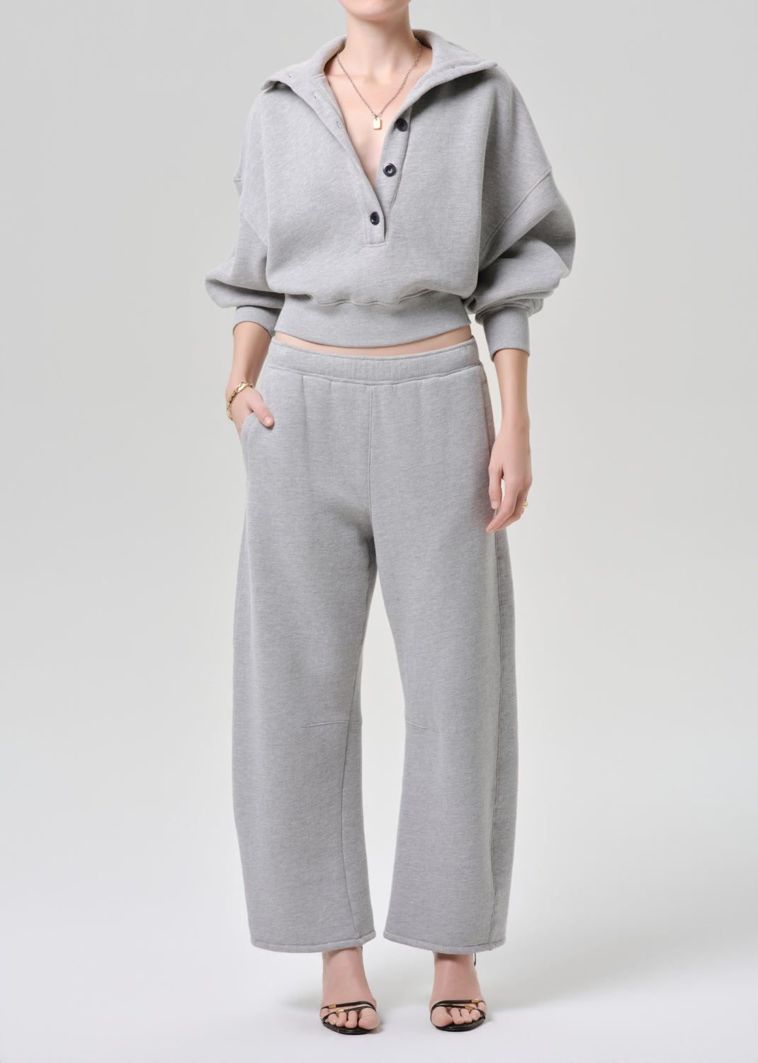COH Mirelle Funnel Neck Sweatshirt Heather Grey