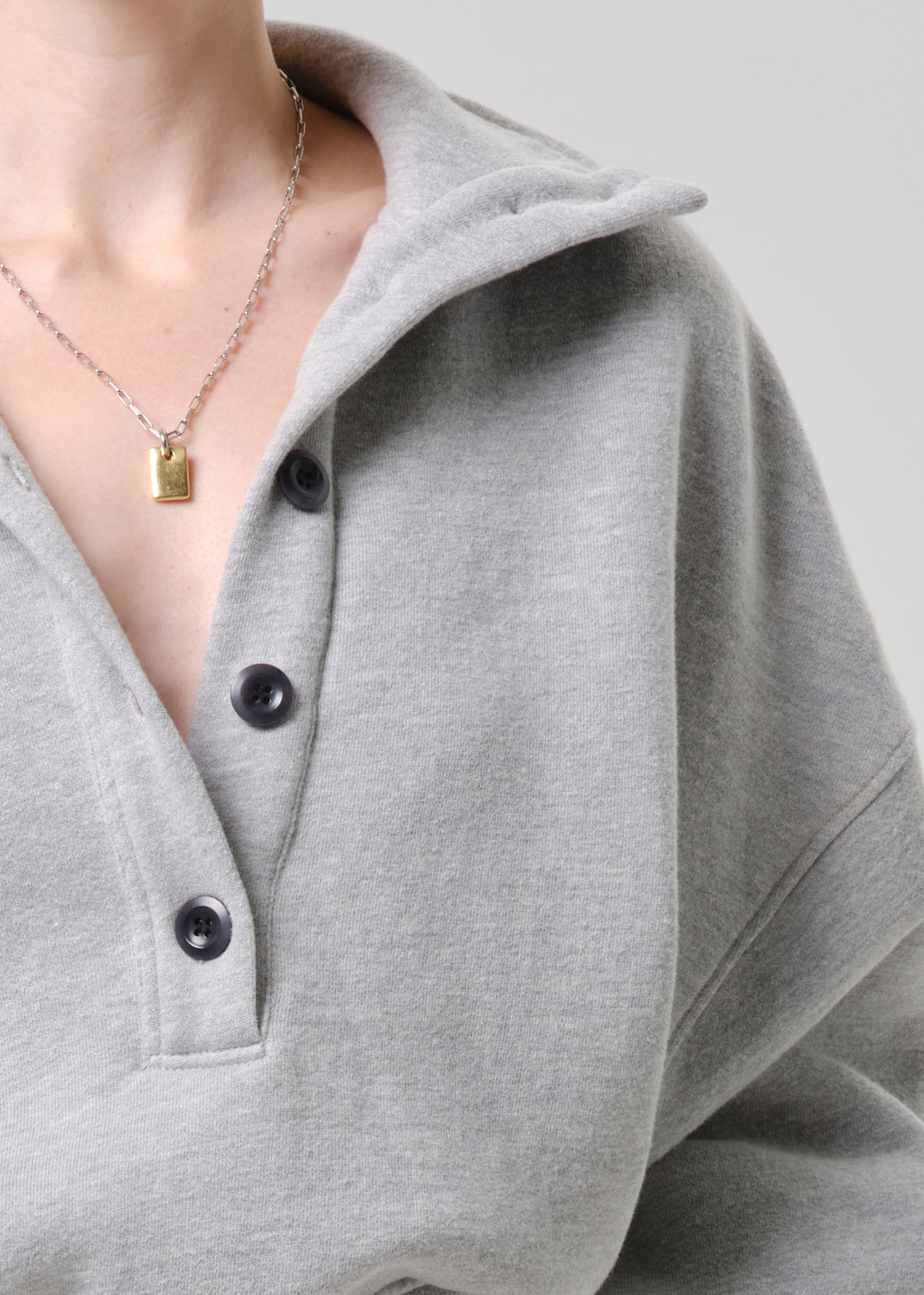 COH Mirelle Funnel Neck Sweatshirt Heather Grey