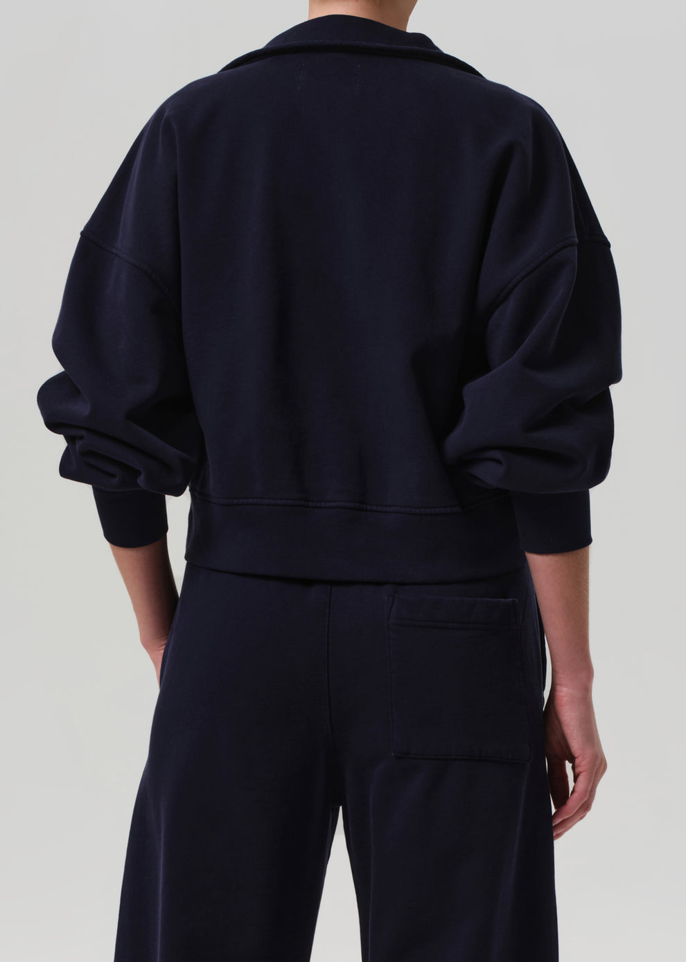 COH Mirelle Funnel Neck Sweatshirt Navy-Sweatshirts-West of Woodward Boutique-Vancouver-Canada