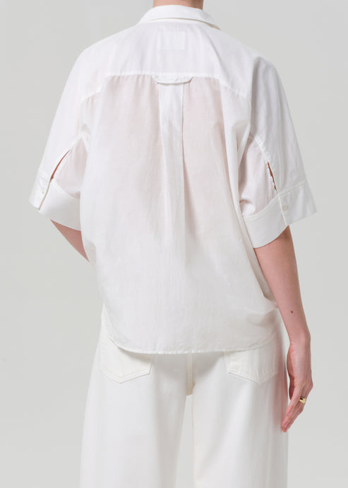 COH Claire Shirt With Lace Inset White-Shirts-West of Woodward Boutique-Vancouver-Canada